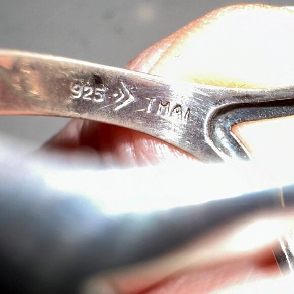 RETIRED Silpada Sweet Embrace Ring-925 Stamped-Faceted Glass & Pearls - Size 10 - Picture 4 of 9